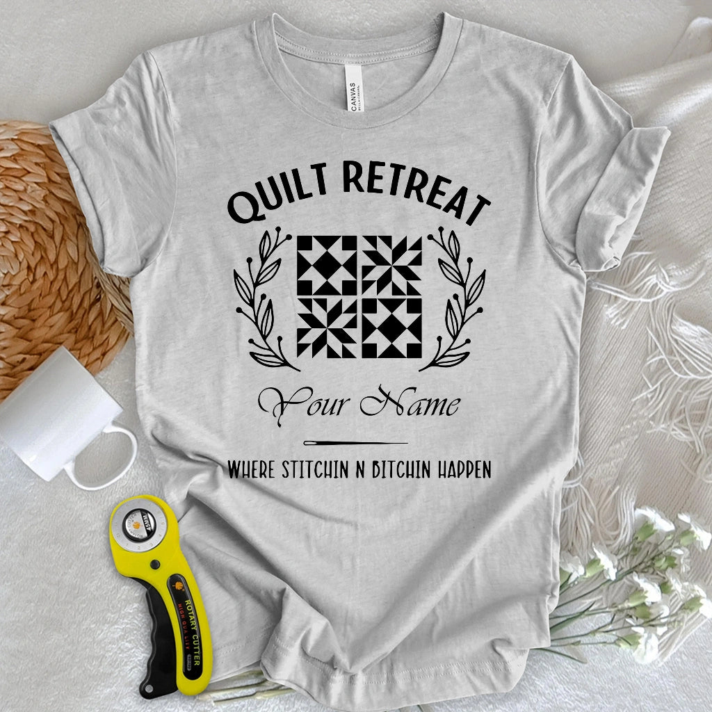 "Custom Name" Quilt Retreat T-shirt