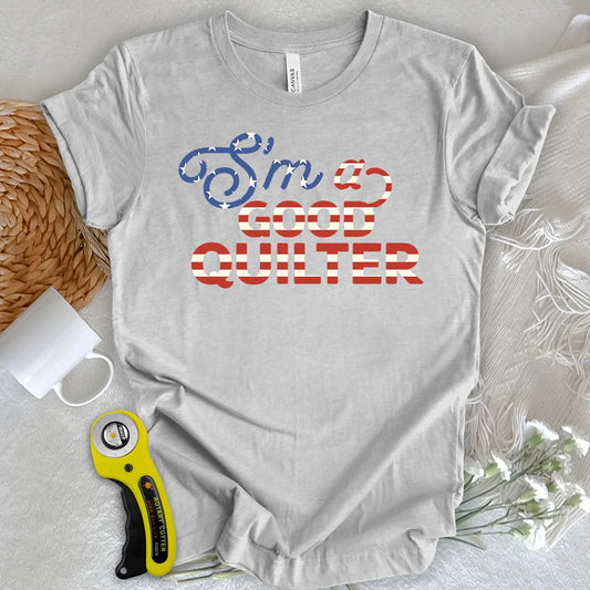 Red, White & Quilted T-Shirt