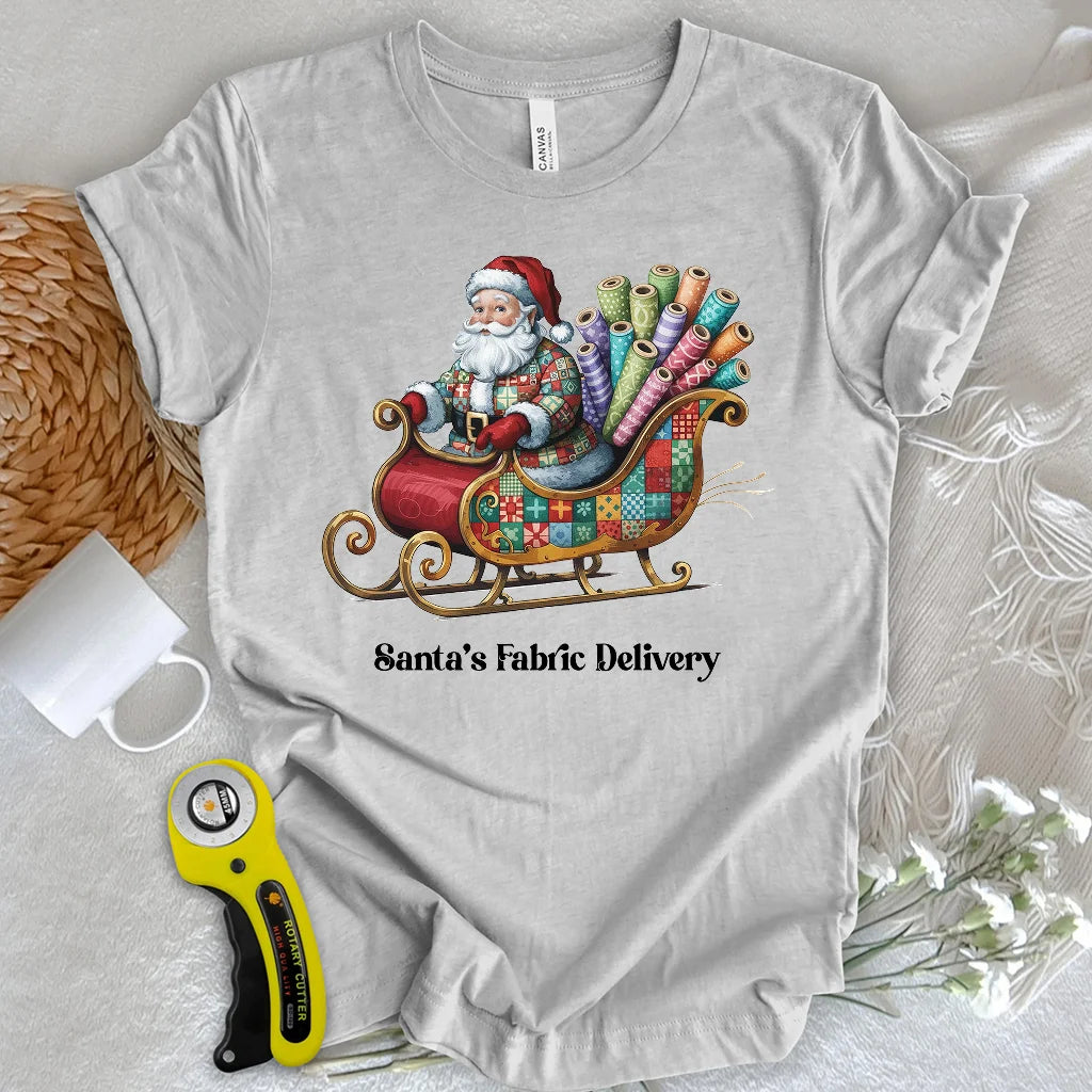 T-shirt de livraison de tissu du Père Noël