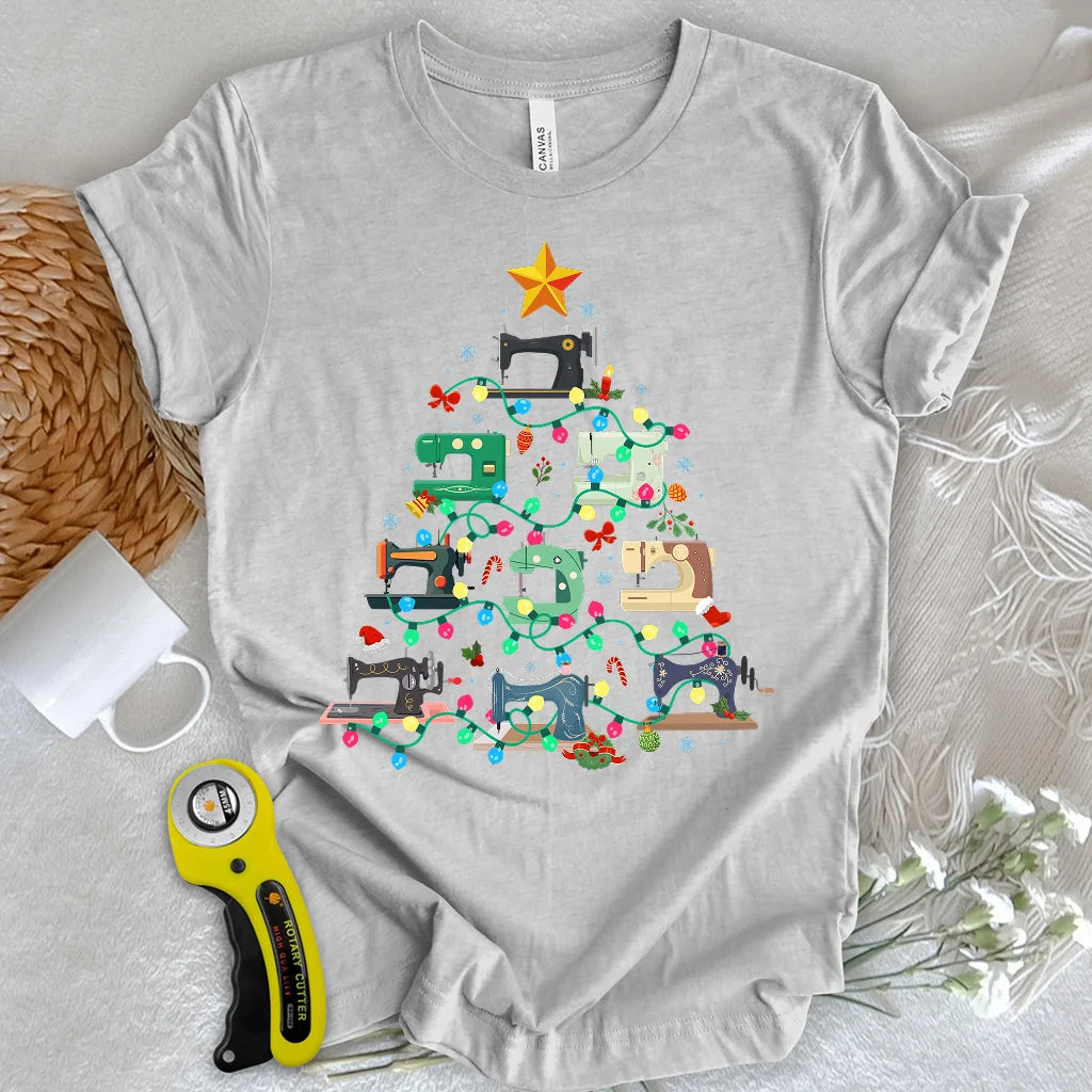 Sewing Christmas Tree T-shirt