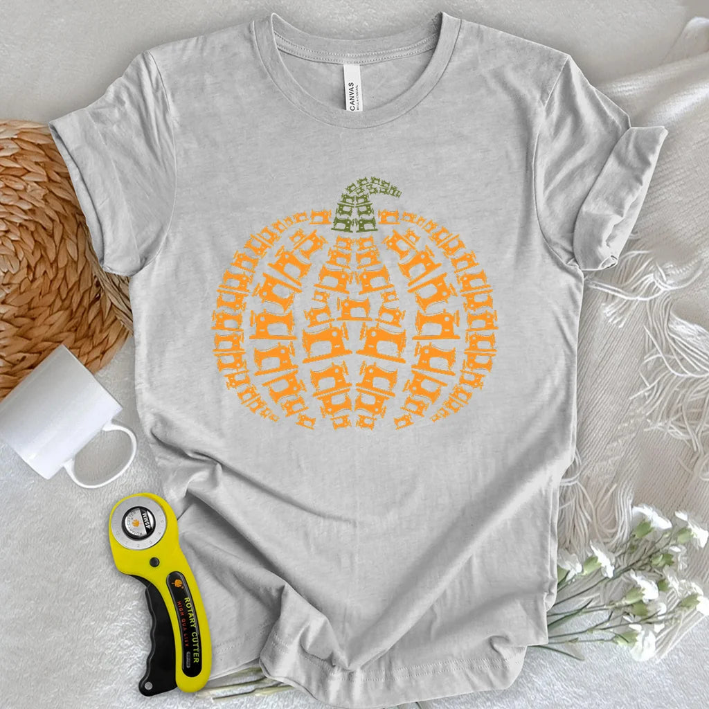 Sewing Machine Pumpkin T-shirt