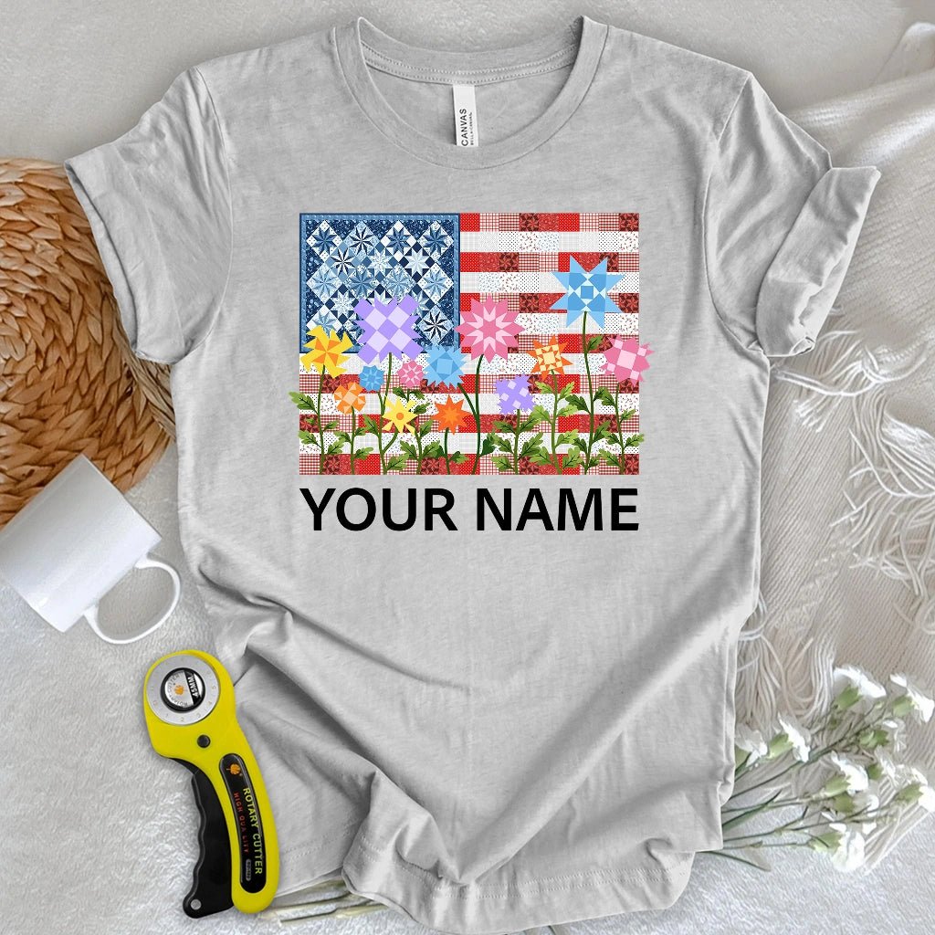 "Custom Name" Stars, Stripes & Stitches T-shirt