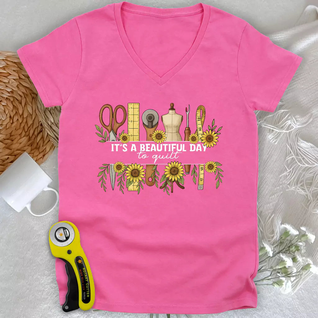 Beautiful day Lady V-neck