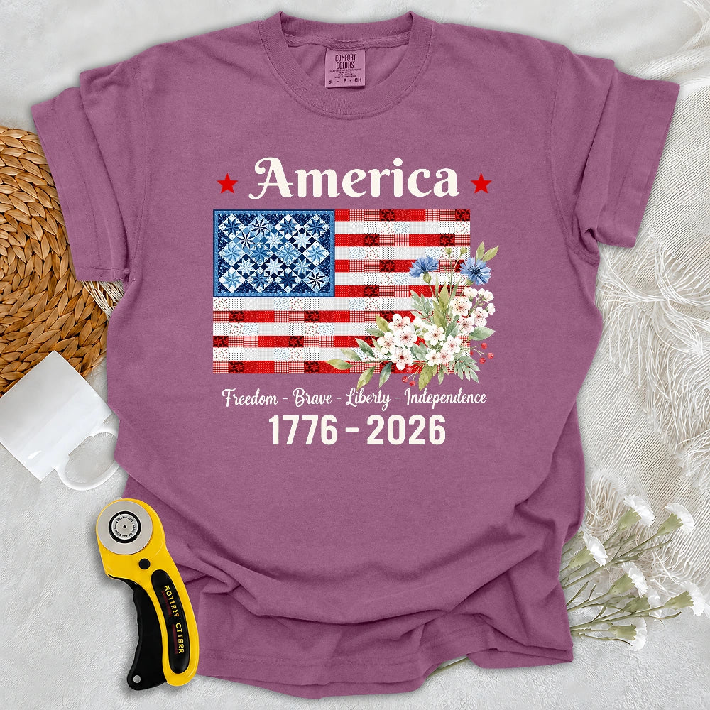 Comfort Colors American Patchwork Bloom T-Shirt