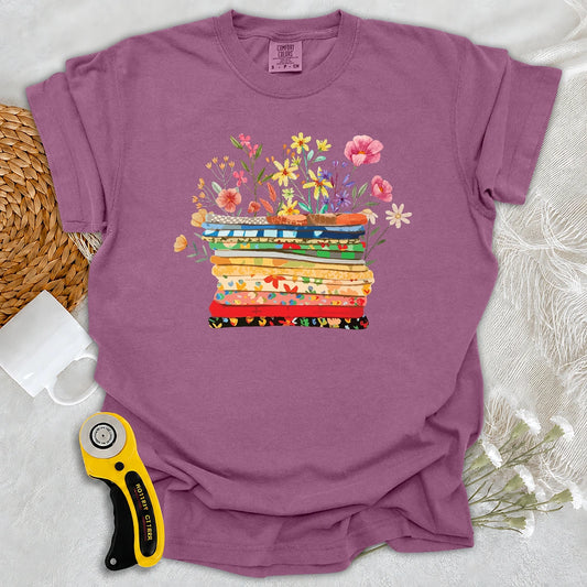 Comfort Colors Floral Fabric T-shirt