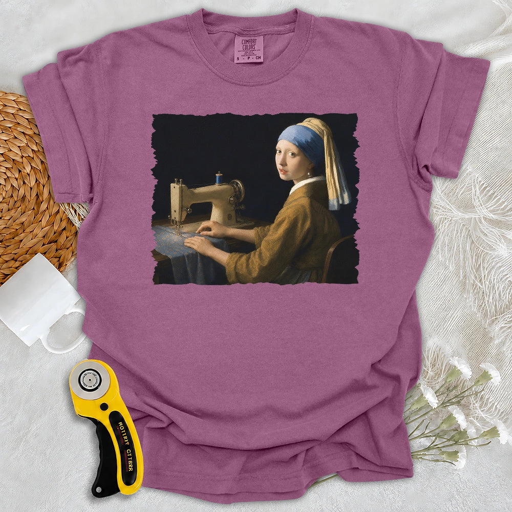 Comfort Colors Girl With A Sewing Machine T-shirt