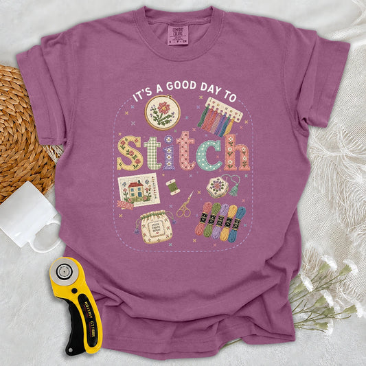 Comfort Colors Good Day To Cross Stitch T-shirt