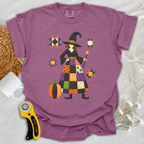 Comfort Colors T-shirt Strega della trapunta patchwork