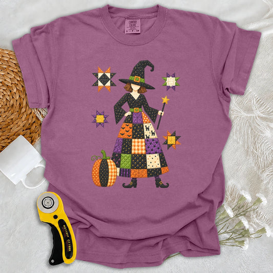 Comfort Colors Patchwork Quilt WitchT-shirt