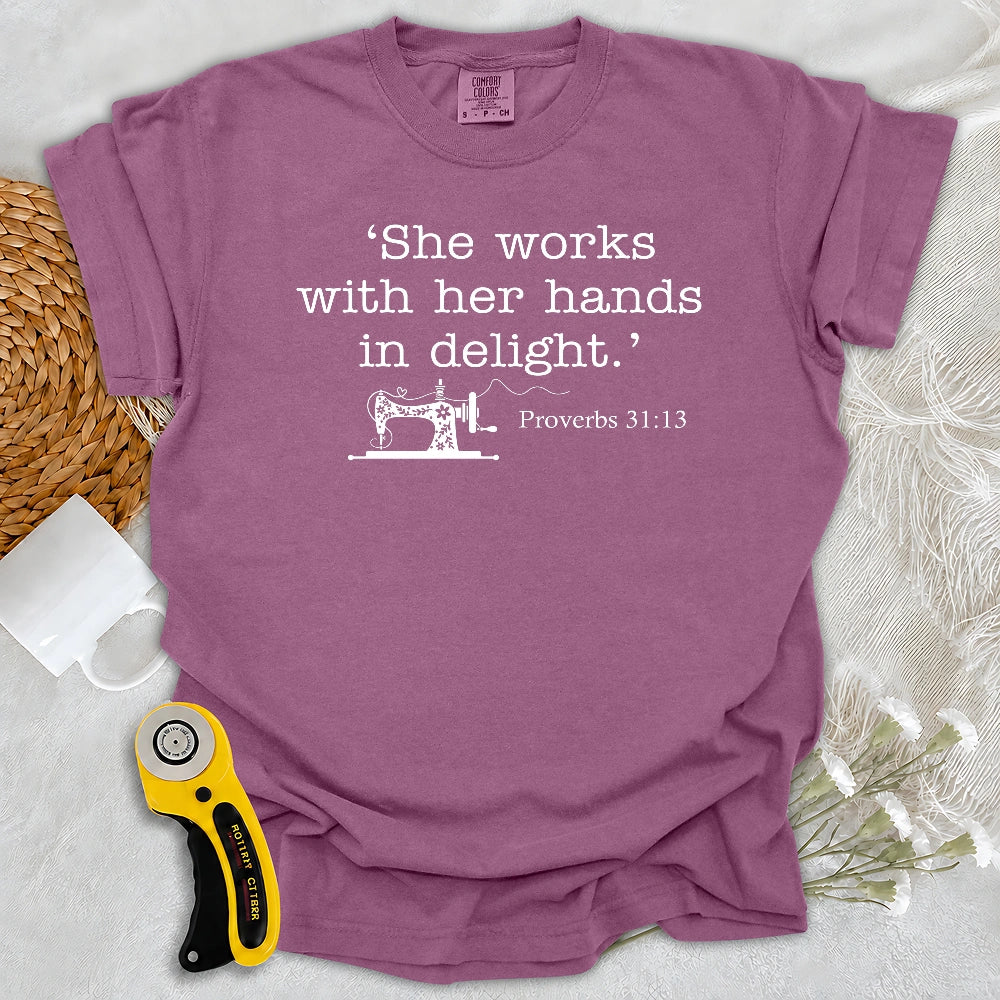 Comfort Colors Sewing In Bible T-shirt