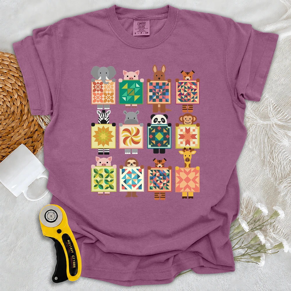 Comfort Colors Woodland Patchwork Crew T-shirt