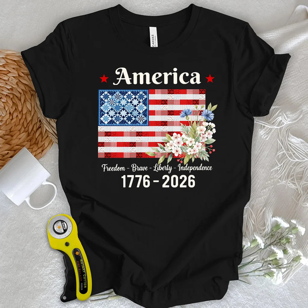 American Patchwork Bloom T-shirt