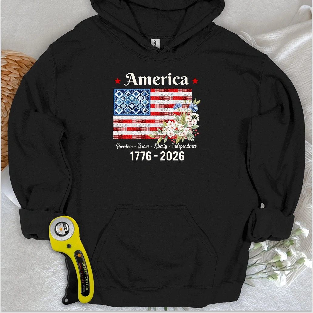 American Patchwork Bloom Hoodie