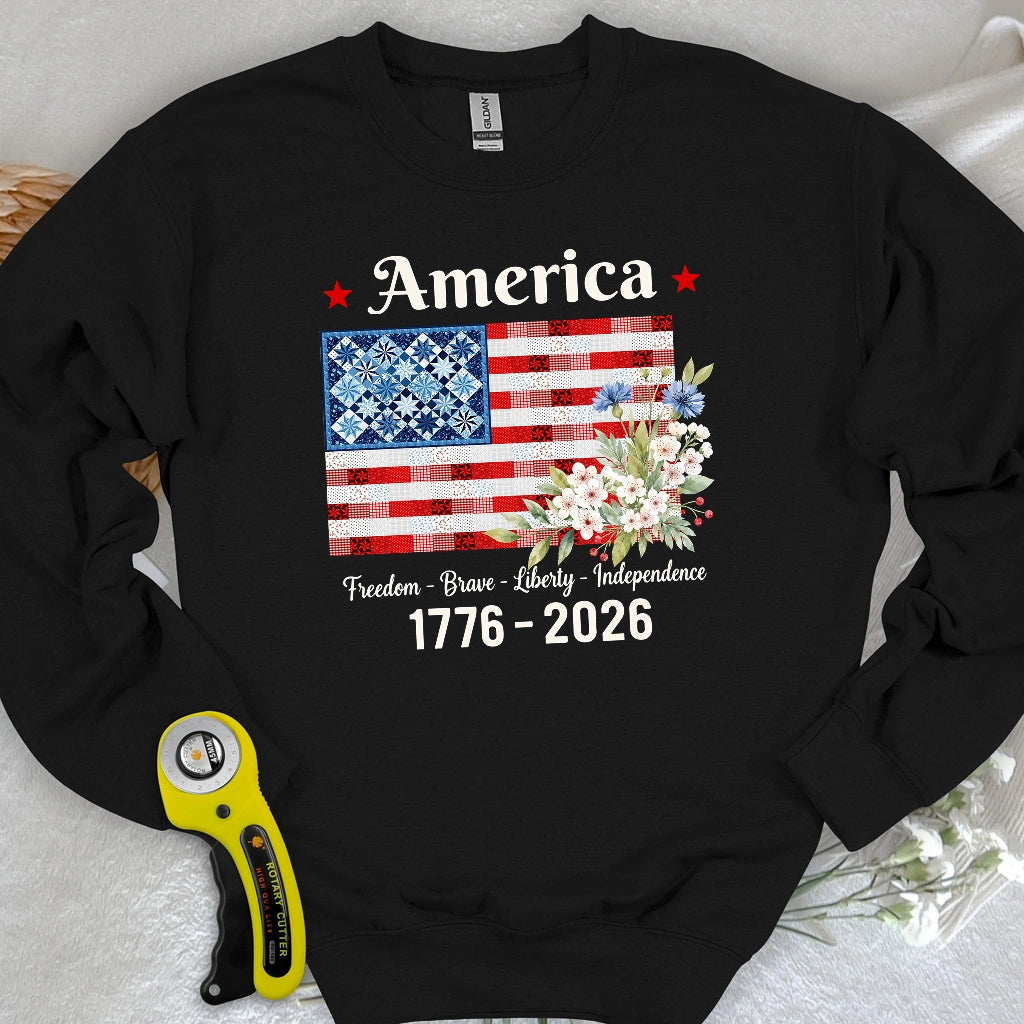 American Patchwork Bloom Sweatshirt