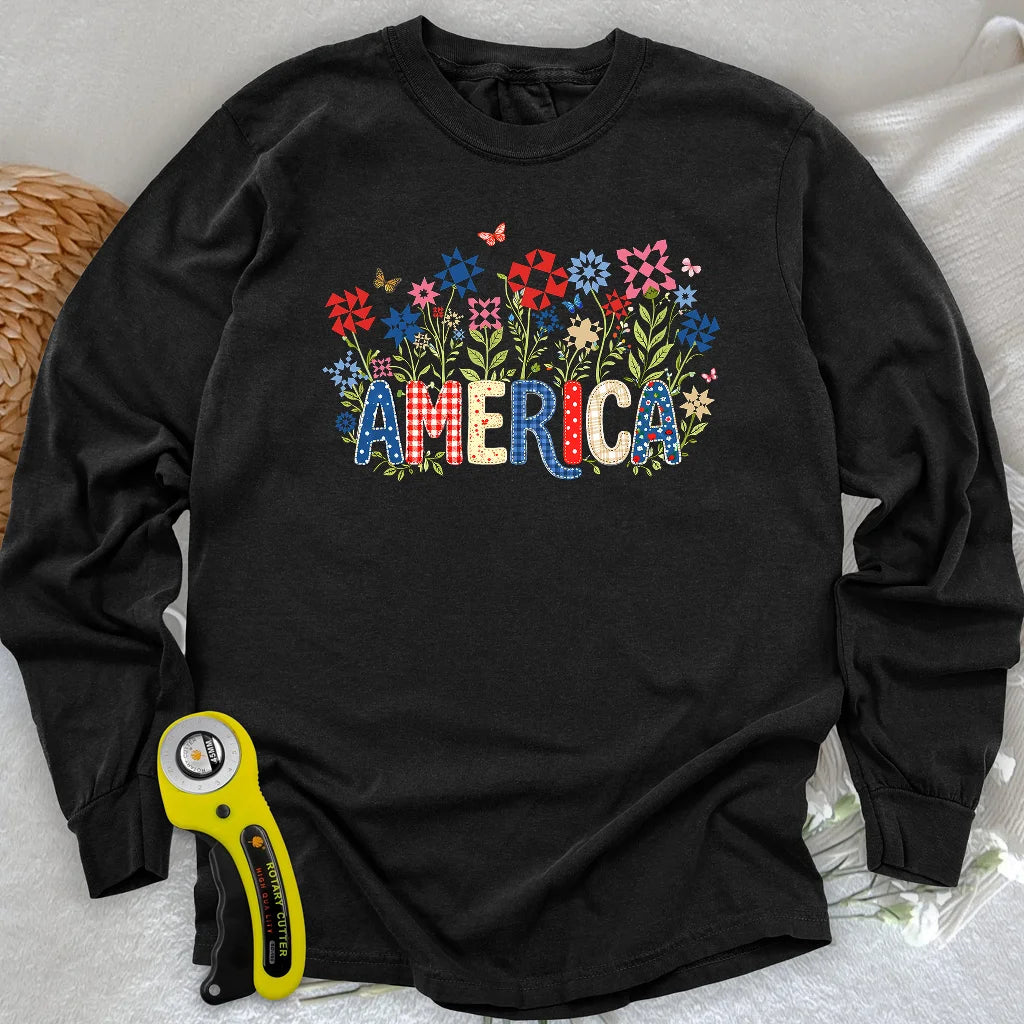 Appliqué America Long Sleeve T-shirt