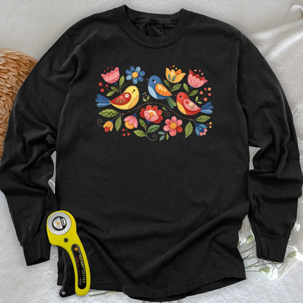 Appliqué Garden Long Sleeve T-shirt