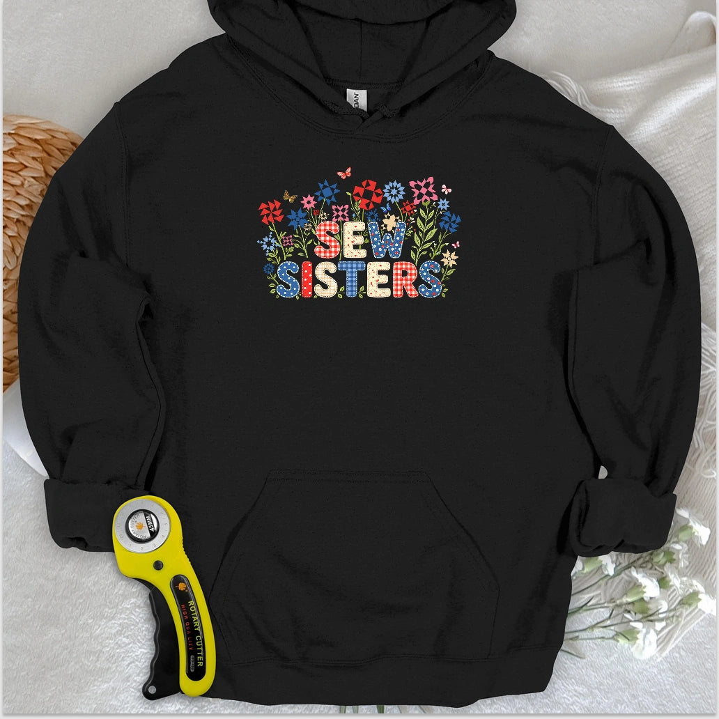 Appliqué Sew Sisters Hoodie