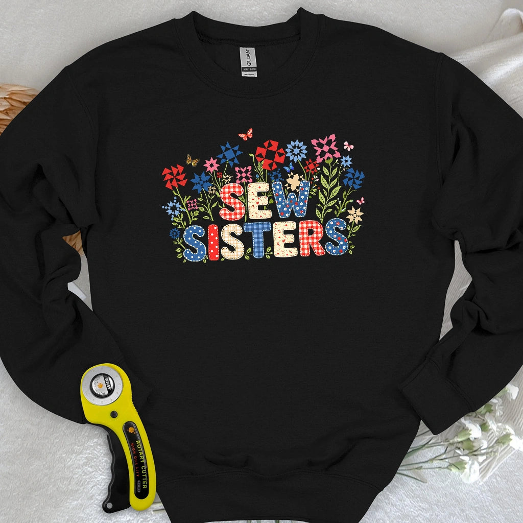 Appliqué Sew Sisters Sweatshirt
