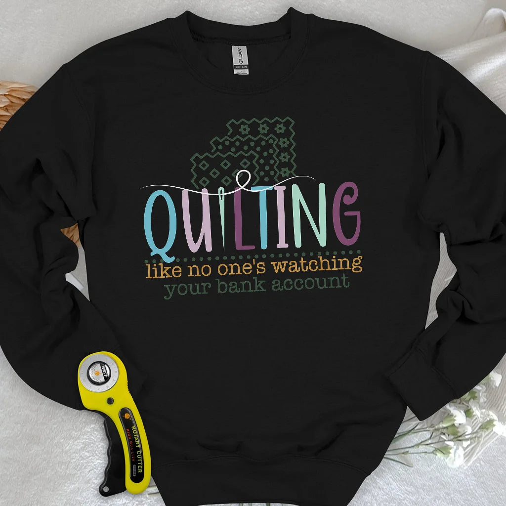 Bankkonto? Ich habe Sweatshirt-Stoff gekauft