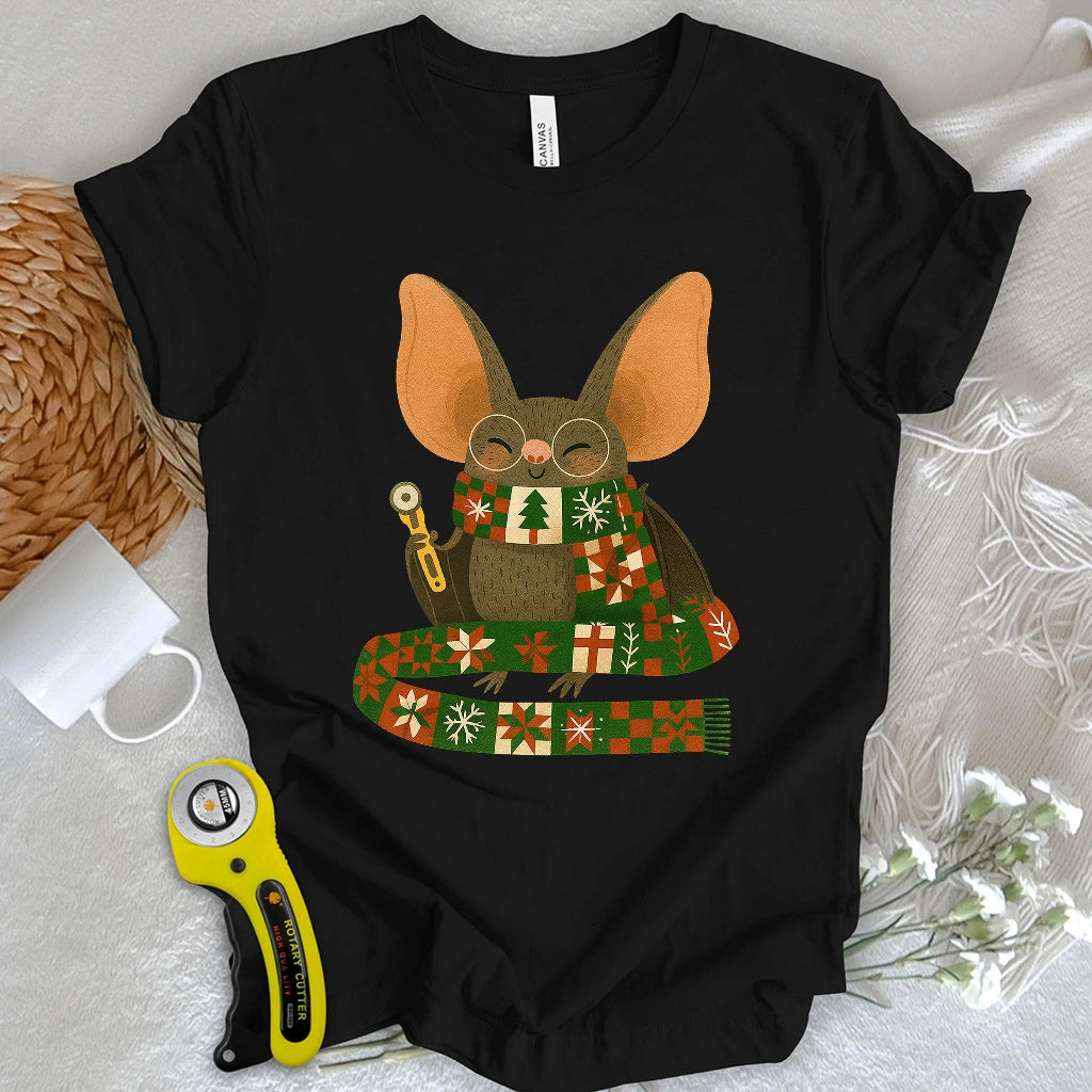 Batty Christmas Quilter T-shirt