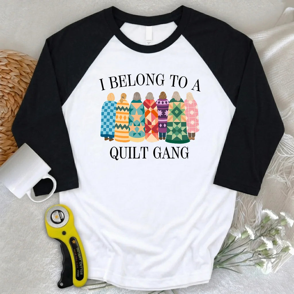 Belong to Quilt Gang 3/4 Sleeve T-shirt