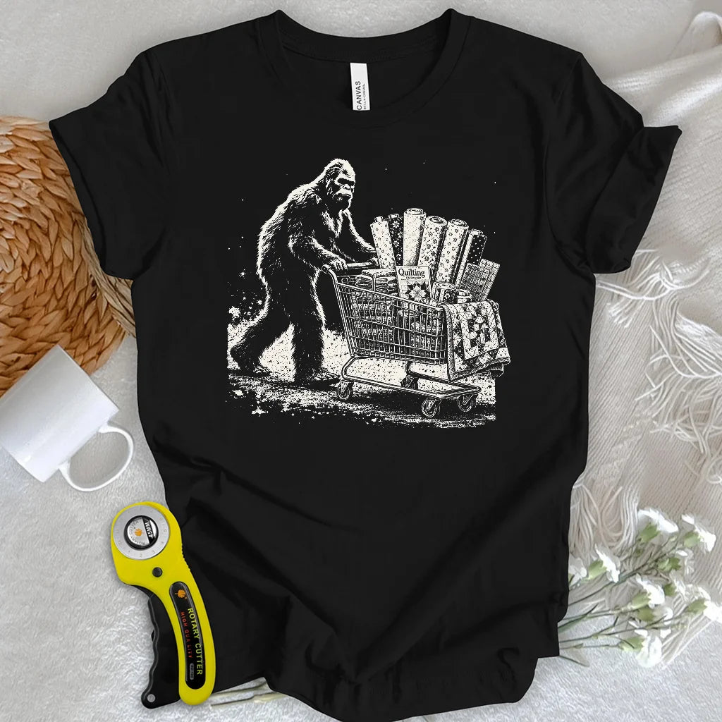 Bigfoot Quilt Shopping T-shirt