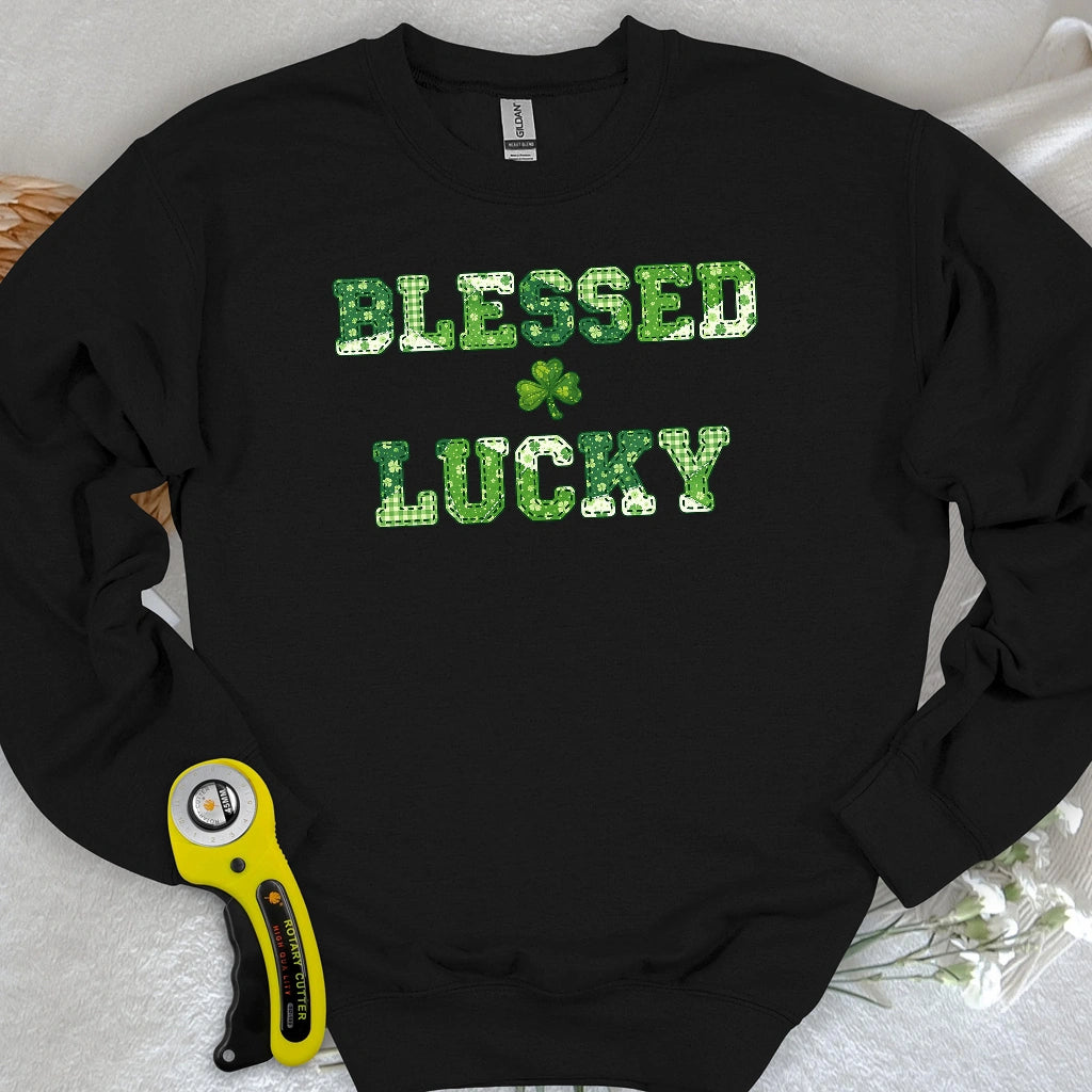 Sweat-shirt "Blessed Lucky"