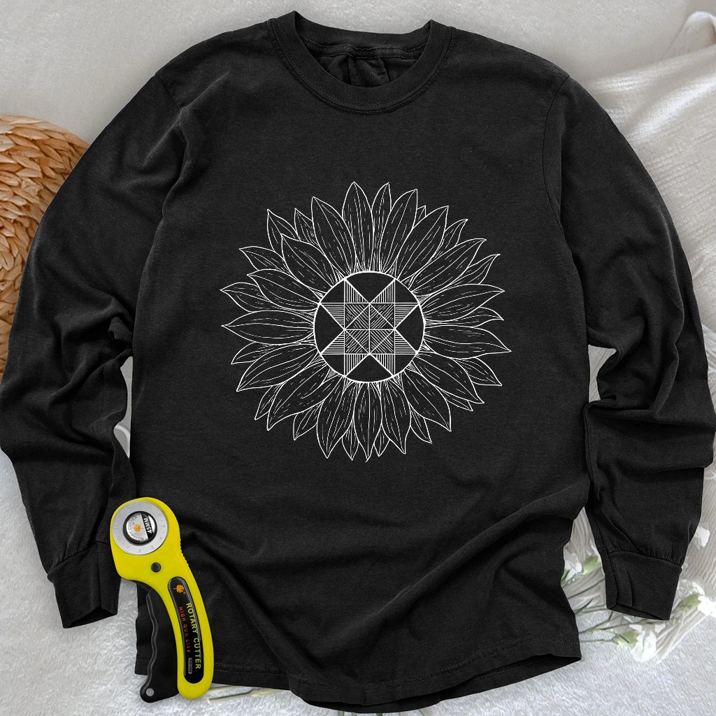 Block Sunflower Long Sleeve T-shirt