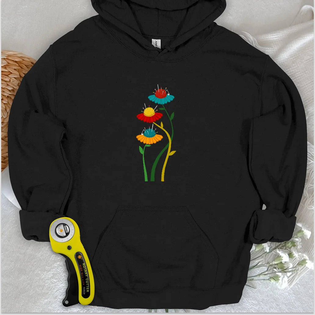 Sweat à capuche « Coussins épingle en fleurs »