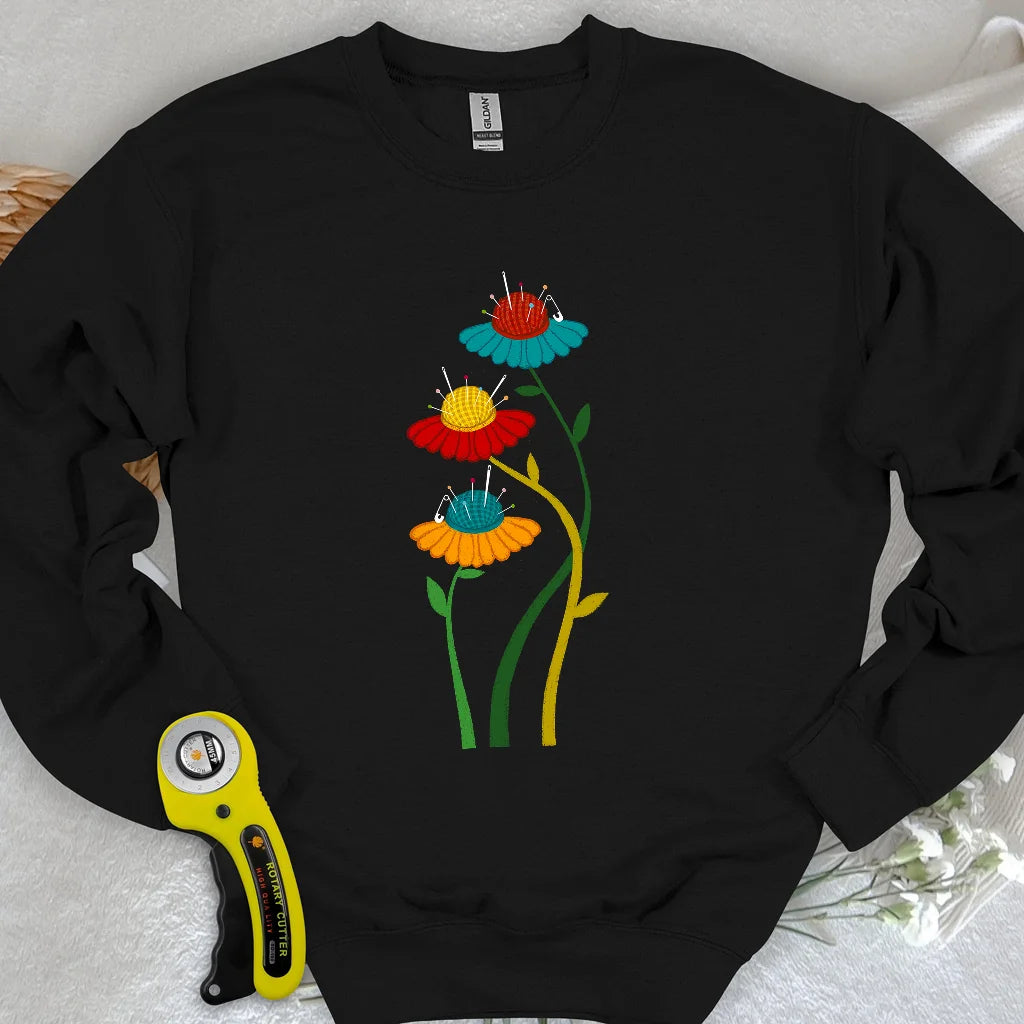 Sweat-shirt "Pique-aiguilles fleuris"