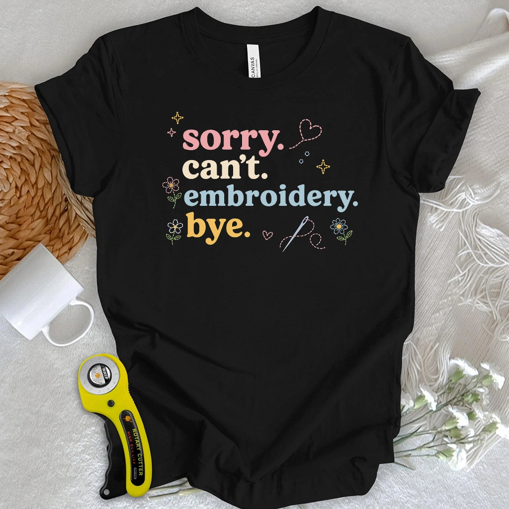 Busy Embroidering T-shirt
