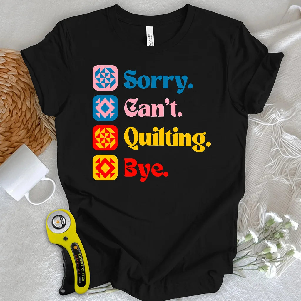T-shirt Je ne peux pas, j'ai patchwork