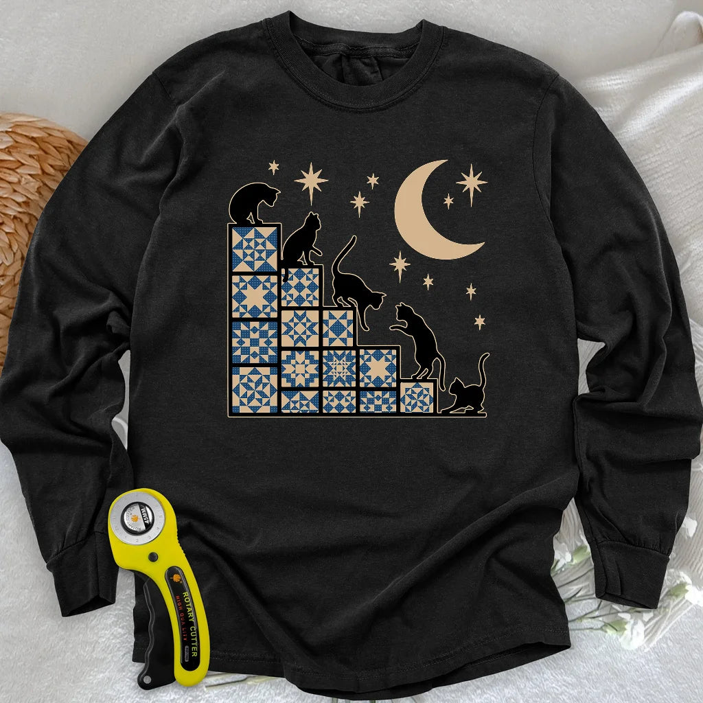 Klettere zum Mond Langarm-T-Shirt