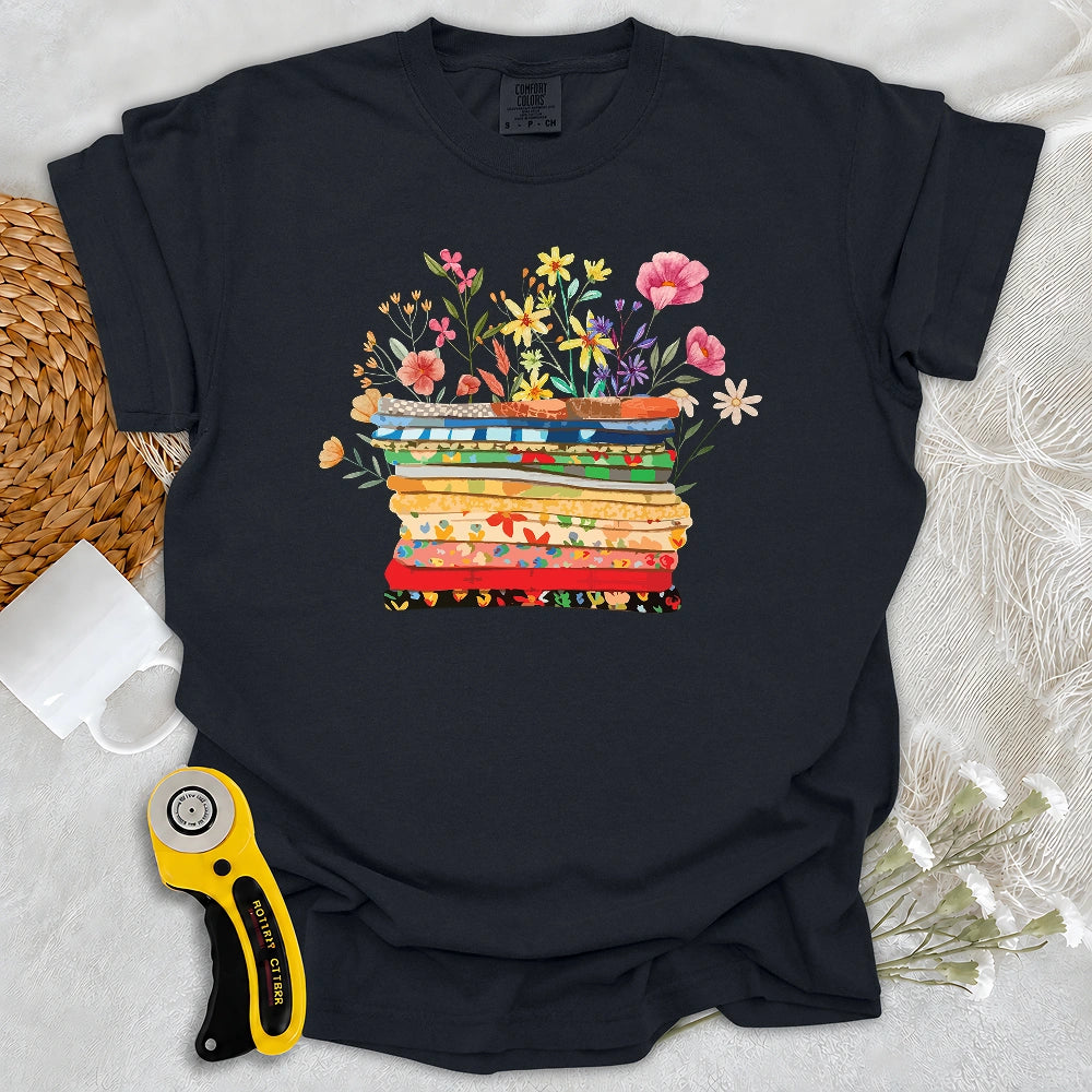 Comfort Colors Floral Fabric T-shirt