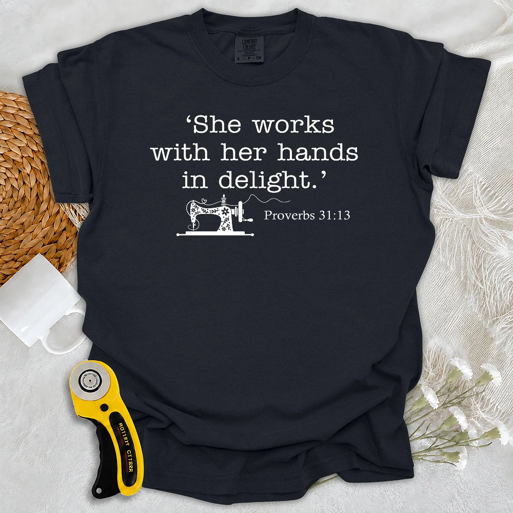 Comfort Colors Sewing In Bible T-shirt