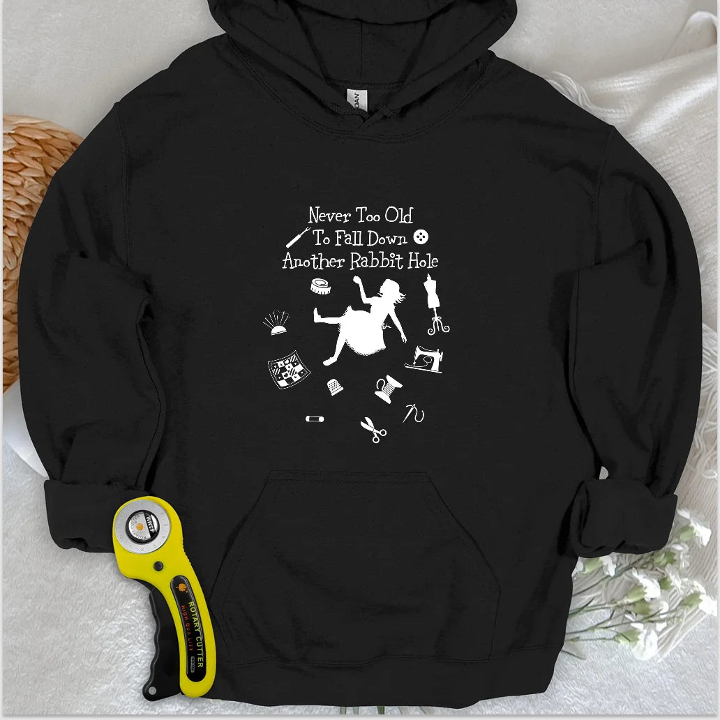 Sweat à capuche « Dans le terrier du lapin »