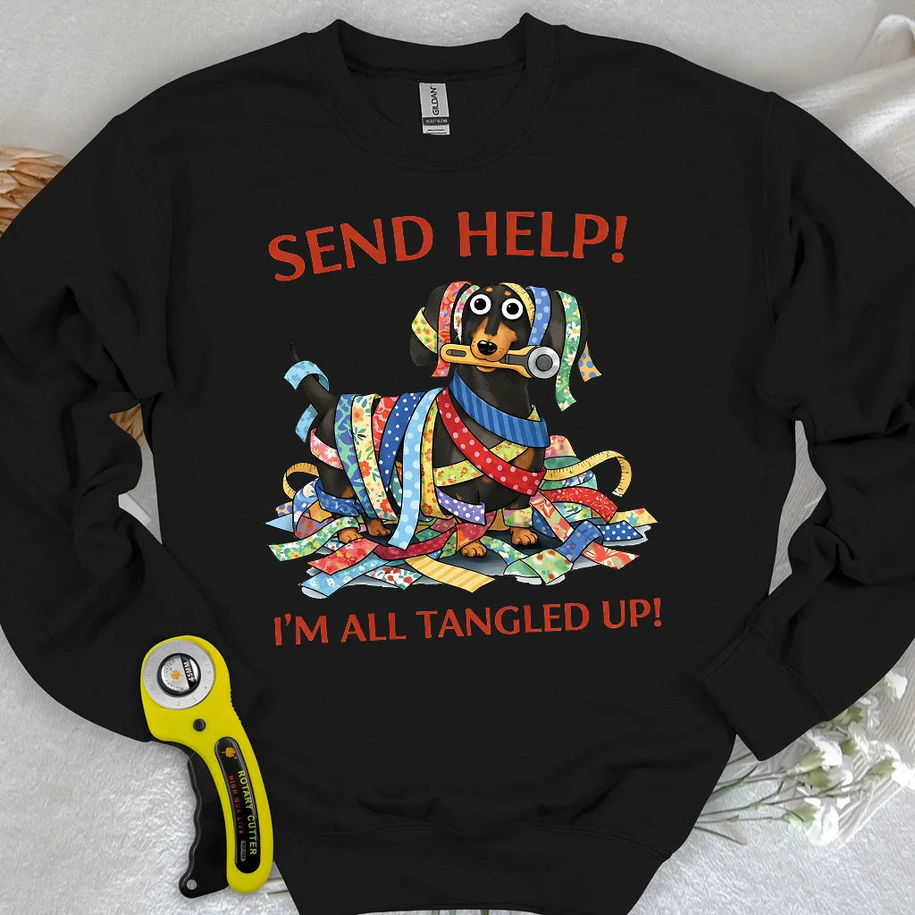 Sweat-shirt salissant en bande de tissu