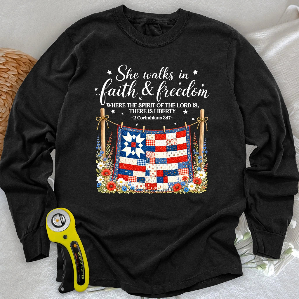 Faithfully Pieced Long Sleeve T-shirt