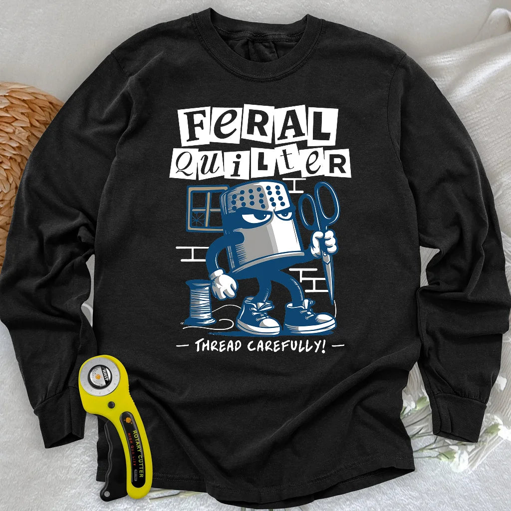 Feral Quilter Langarm-T-Shirt