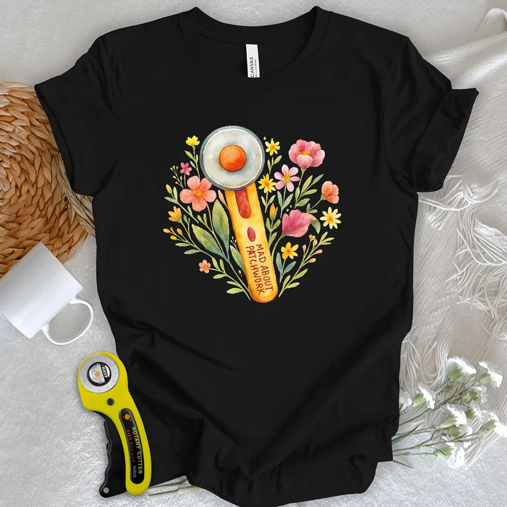 T-shirt coupe fleurie