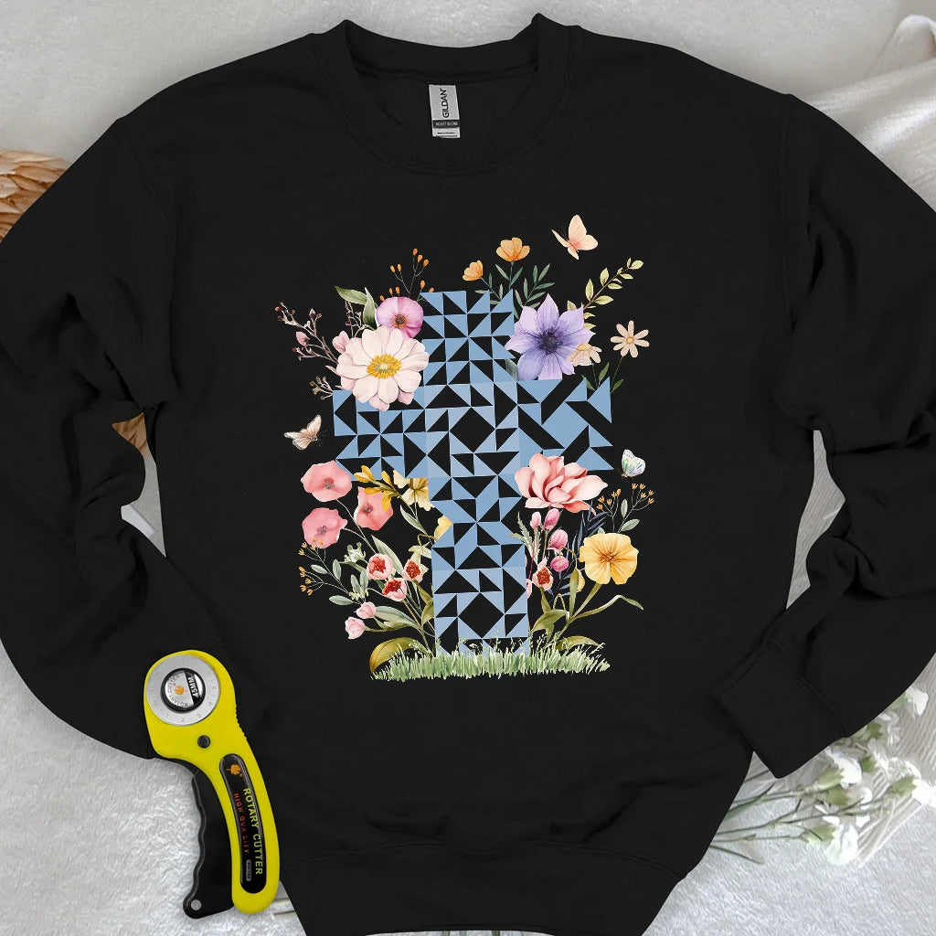 Sweat-shirt matelassé Floral Faith