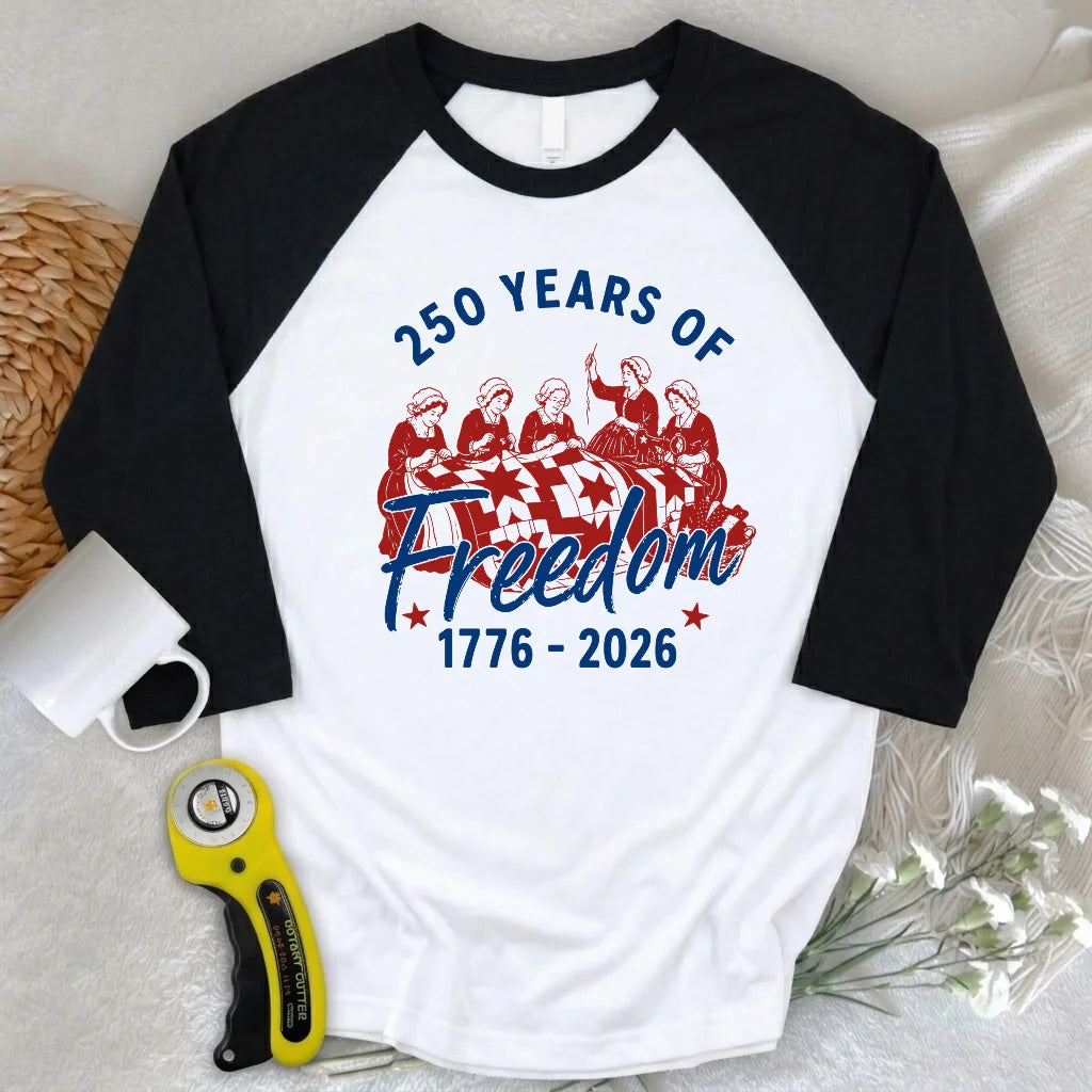 Freedom Quilting Bee 3/4 Sleeve T-shirt
