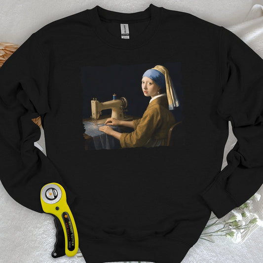 Girl With A Sewing Machine Sweatshirt