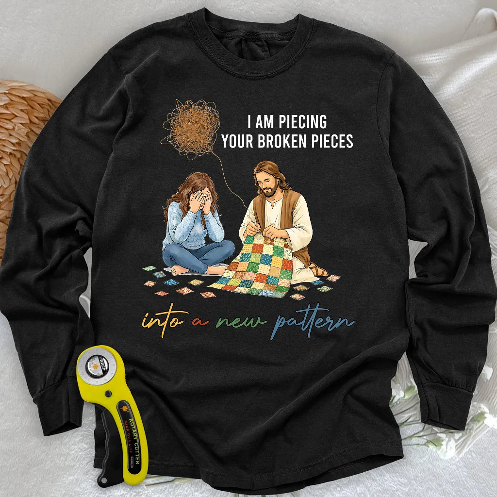 God Piecing Broken Pieces Long Sleeve T-shirt