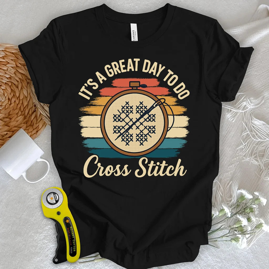 Ein super Tag, um ein T-Shirt zu besticken