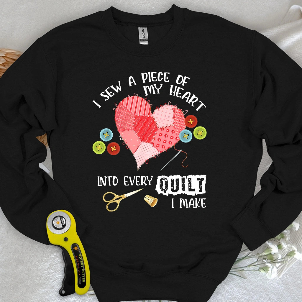 Sweat-shirt d'amour en patchwork brodé