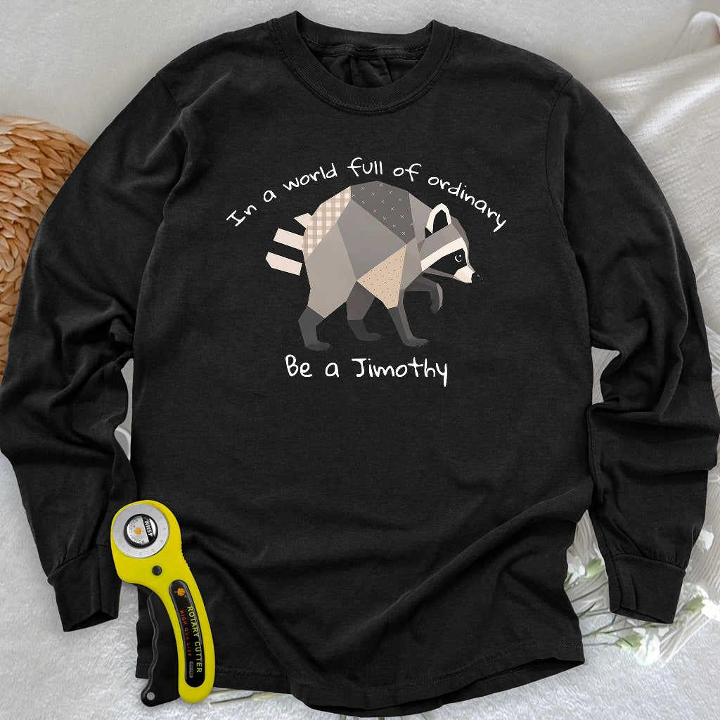 Jimothy the Quilted Raccoon Long Sleeve T-shirt