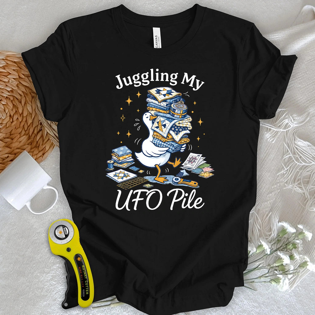 Juggling My UFO Pile T-shirt