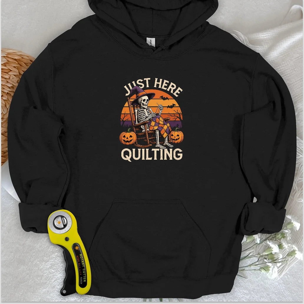 Sweat à capuche « Just Here Quilting »