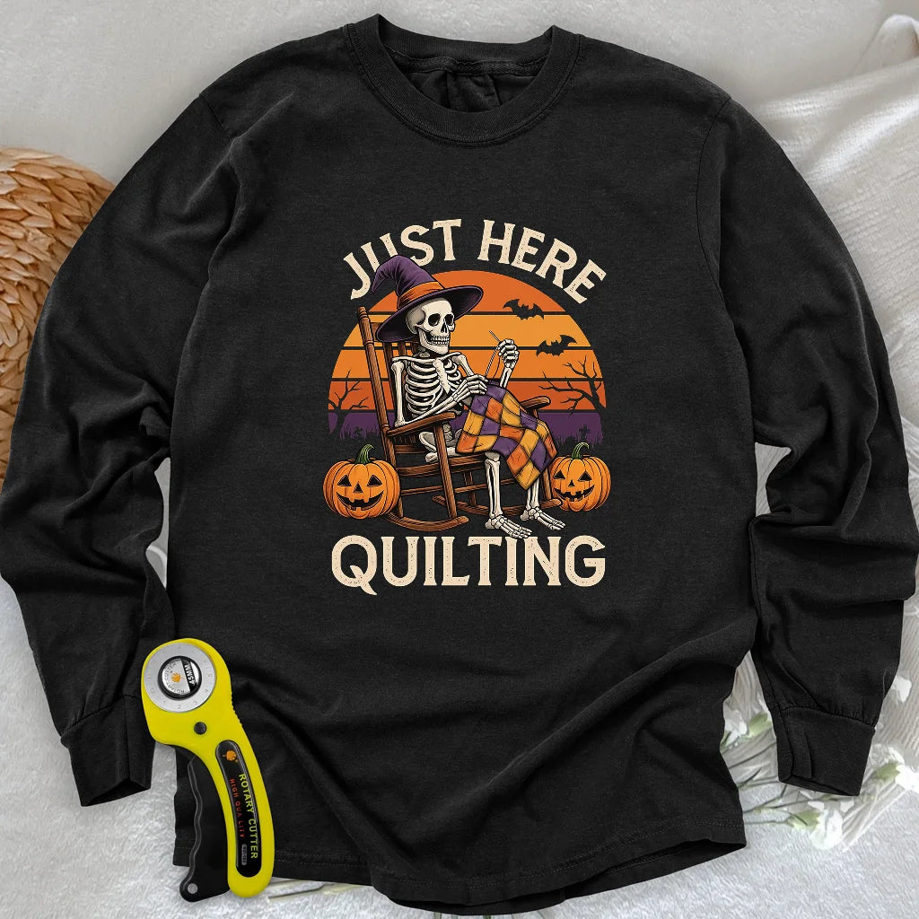 T-shirt manches longues Just Here Quilting